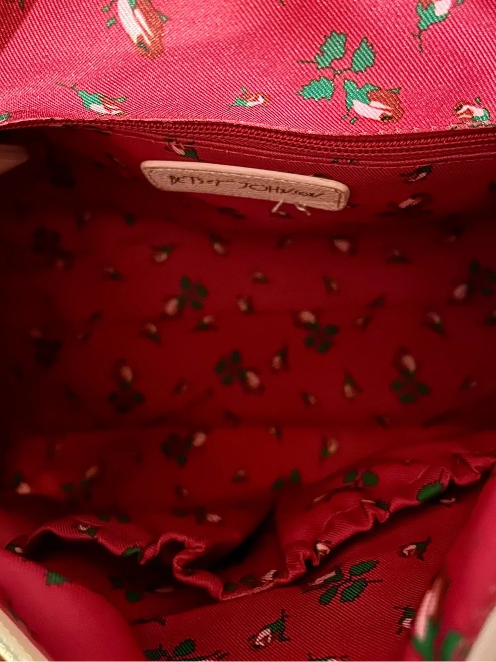 RARE! 2011 Betsey Johnson Blush Pink Sequin Stripe Satchel with Matching Wallet